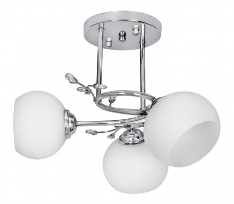 Żyrandol klasyczna lampa sufitowa wisząca Activejet IRMA Nikiel potrójna 3xE27 do salonu - Galeria zdjęcie 1