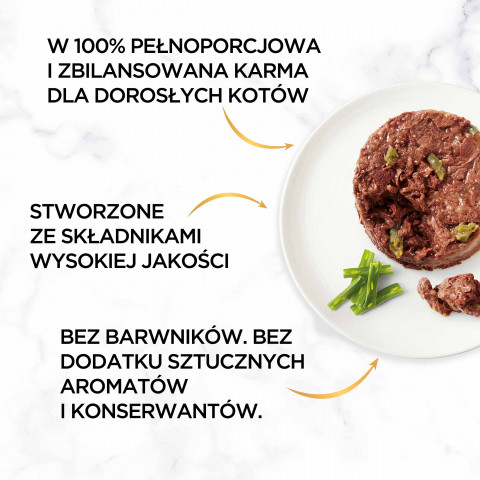 Gourmet Gold Savoury Cake jagnięcina i zielona fasola - mokra karma dla kota - 85 g - Galeria zdjęcie 5