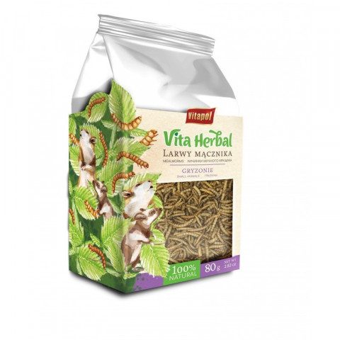 VITAPOL Vita Herbal Larwy mącznika - przysmak dla gryzoni - 80g - Galeria zdjęcie 1