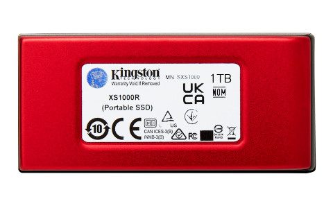 Dysk zewnętrzny SSD Kingston XS1000R (1TB; USB 3.2 Gen 2; red; SXS1000R/1000G) - Galeria zdjęcie 2