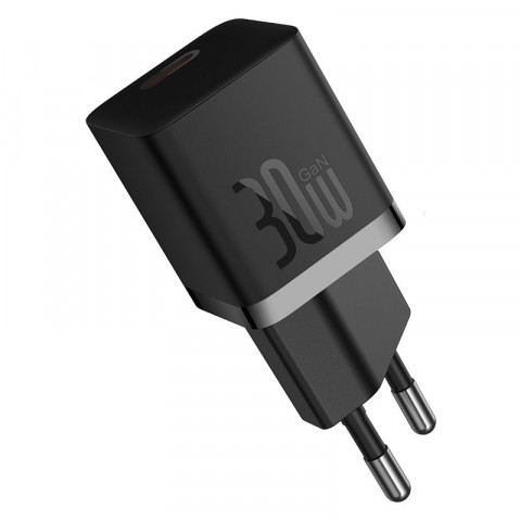 Ładowarka Baseus GaN5 mini 1C 30W EU+kabel USB-C (cluster black) - Galeria zdjęcie 5