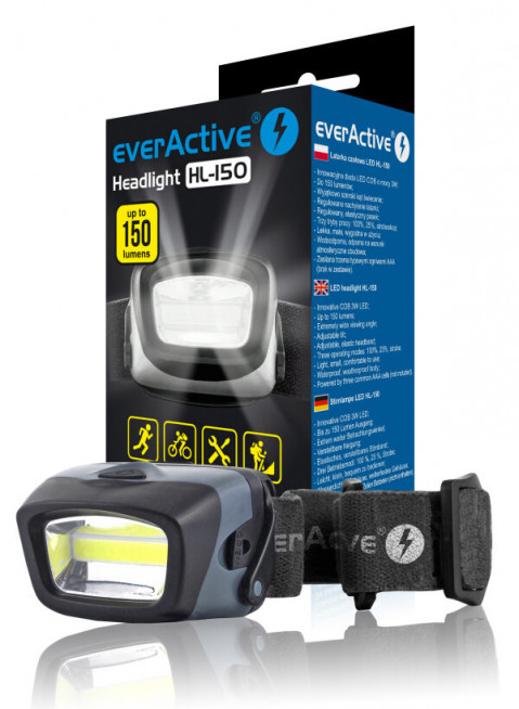 EVERACTIVE LATARKA CZOŁOWA DIODOWA HL150 - Galeria zdjęcie 2