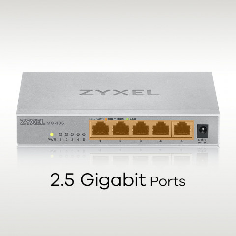 Switch Zyxel MG-105 5p Unmanaged Multigigabit - Galeria zdjęcie 7