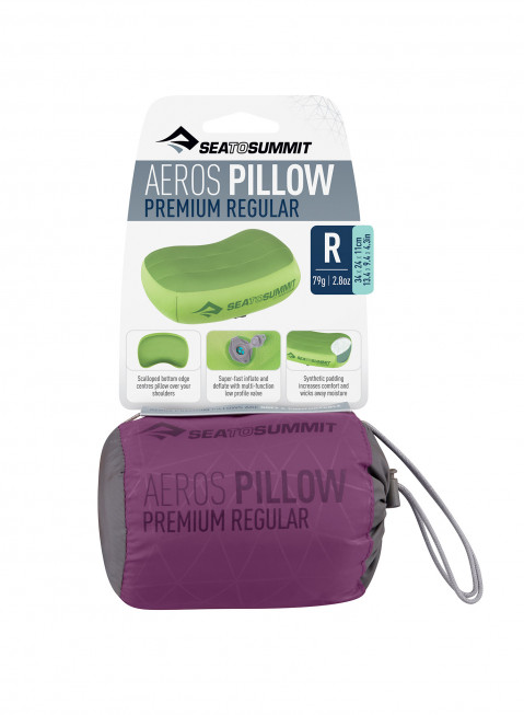 Poduszka SEA TO SUMMIT Aeros Premium Regular Magenta - Galeria zdjęcie 5
