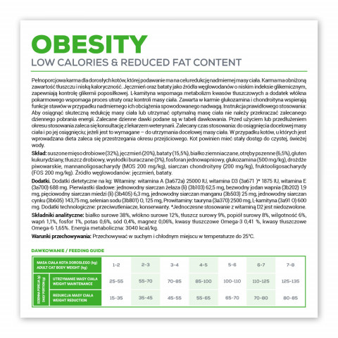 VET EXPERT Veterinary Diet Obesity Cat - sucha karma dla kota - 400g - Galeria zdjęcie 4