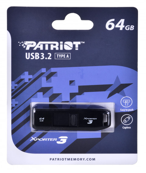 PARTIOT FLASHDRIVE Xporter 3 64GB Type A USB3.2 - Galeria zdjęcie 1