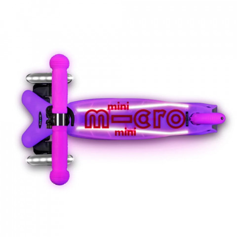 Hulajnoga Mini Micro Deluxe Glow LED Plus Frosty Pink - Galeria zdjęcie 4