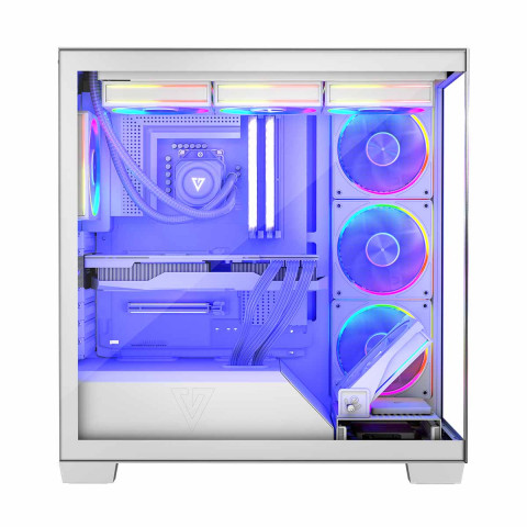 MODECOM OBUDOWA VOLCANO STELLAR ARGB MIDI 5F WHITE - Galeria zdjęcie 5