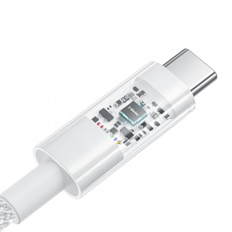 Kabel Baseus Gem Typ C-Typ C 100W 2m (biały) - Galeria zdjęcie 4