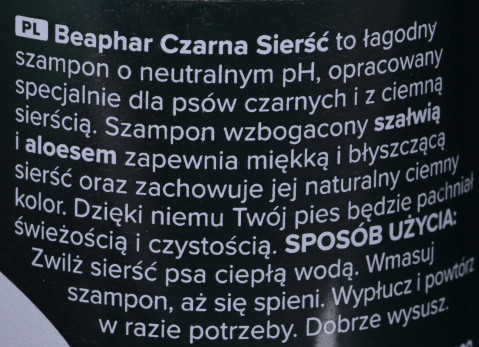 BEAPHAR Czarna sierść - szampon dla psa - 250 ml - Galeria zdjęcie 3