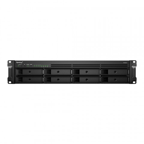 NAS Synology RS1221+; 2U RACK; 8x (3.5" SATA HDD/2.5" SATA HDD); AMD Ryzen V1500B; 4 GB DDR4 ECC SODIMM, 4x 1GbE RJ-45 - Galeria zdjęcie 1