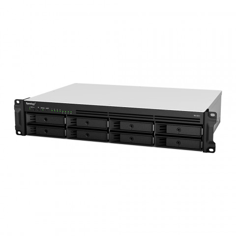 NAS Synology RS1221+; 2U RACK; 8x (3.5" SATA HDD/2.5" SATA HDD); AMD Ryzen V1500B; 4 GB DDR4 ECC SODIMM, 4x 1GbE RJ-45 - Galeria zdjęcie 2