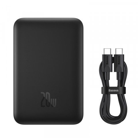 Powerbank Baseus Magnetic Mini Air Wireless 10000mAh 20W+kabel USB C-USB C (czarny) - Galeria zdjęcie 11