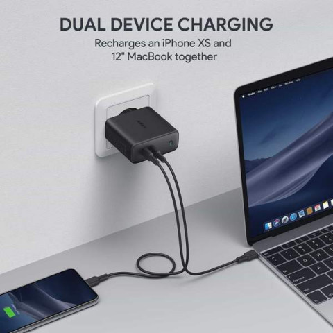 AUEKY PA-D5 ŁADOWARKA SIECIOWA 63W 2XUSB PD 3.0 - Galeria zdjęcie 2