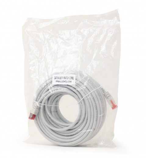 GEMBIRD PATCHCORD SFTP RJ45 KAT.6A LSZH 20M SZARY - Galeria zdjęcie 4