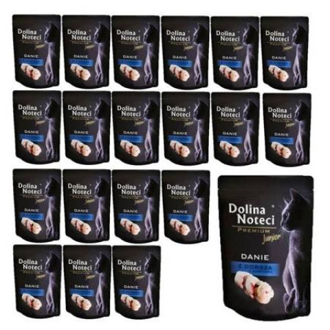 DOLINA NOTECI Premium Danie z dorszem i sardynką - mokra karma dla kociąt - 20x85g - Galeria zdjęcie 1