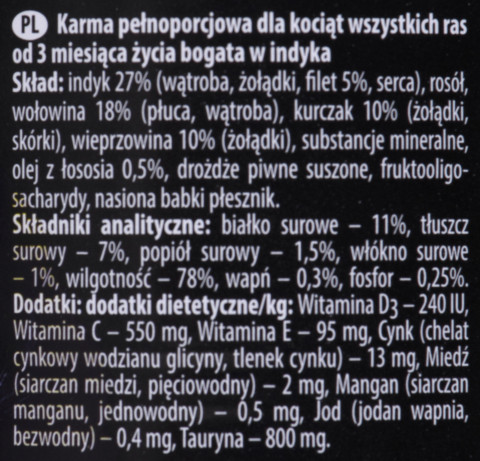 DOLINA NOTECI Premium Junior bogata w indyka - karma dla kota - 400 g - Galeria zdjęcie 2