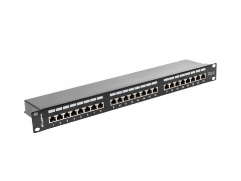 Lanberg patch panel 24 port 1u kat.6 ftp czarny pps6-1024-b - Galeria zdjęcie 3