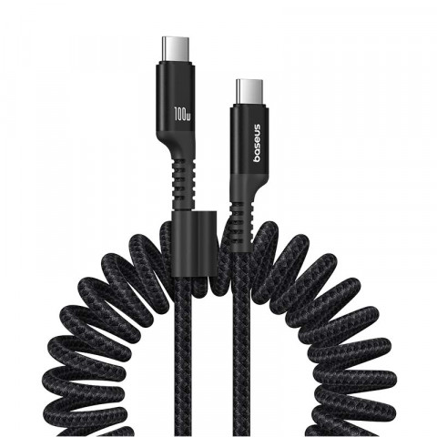Kabel Baseus Fish-Eye Typ C-Typ C 100W 1m (czarny) - Galeria zdjęcie 2