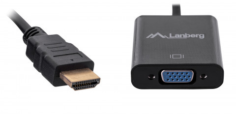 Lanberg adapter hdmi-a(m)->vga(f) + audio na kablu ad-0017-bk - Galeria zdjęcie 2
