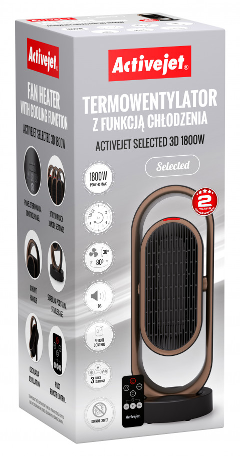 Termowentylator z funkcją chłodzenia Activejet Selected 3D 1800W - Galeria zdjęcie 25