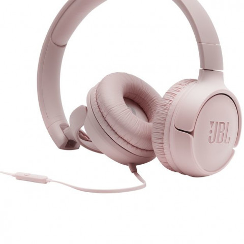 Słuchawki JBL Tune 500 (rożowe, nauszne, z wbudowanym mikrofonem) - Galeria zdjęcie 5