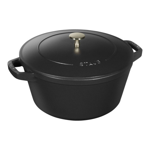 Zestaw 3 naczyń żeliwnych z pokrywką STAUB 40508-386-0 - czarny 24 cm - Galeria zdjęcie 4