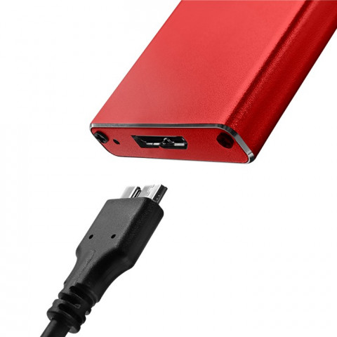 QOLTEC OBUDOWA NA DYSK M.2 SSD | SATA | NGFF | USB - Galeria zdjęcie 4