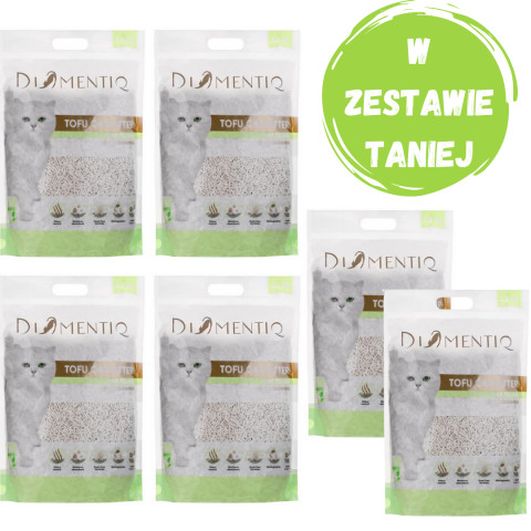 DIAMENTIQ Tofu Matcha Ultra clumping - żwirek roślinny - 6x2,5kg - Galeria zdjęcie 1