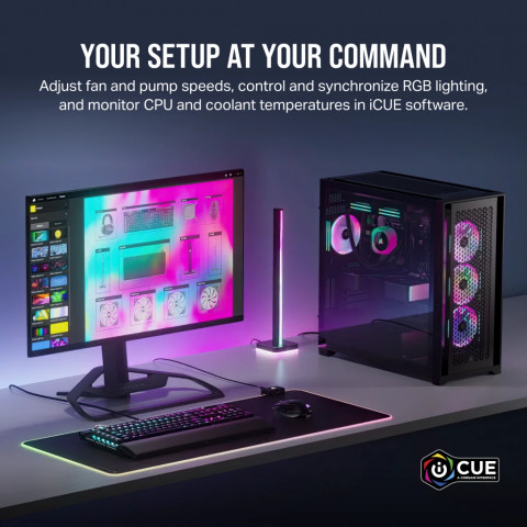 Chłodzenie wodne Corsair iCUE LINK H100i RGB Black - Galeria zdjęcie 16