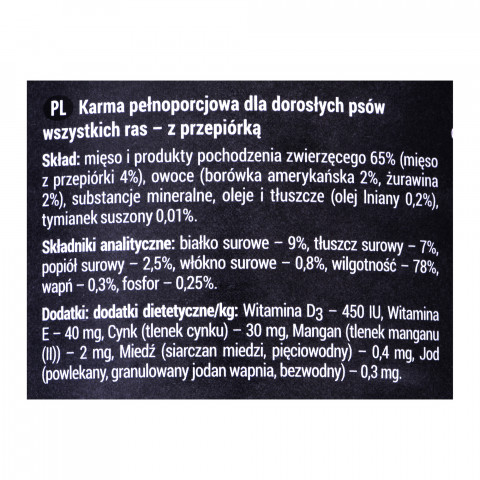 DOLINA NOTECI Rafi z przepiórką, borówką i żurawiną - mokra karma dla psa - 400 g - Galeria zdjęcie 2