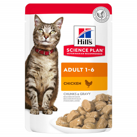HILL'S Science Plan Adult z kurczakiem - mokra karma dla kota - 12x85g - Galeria zdjęcie 1