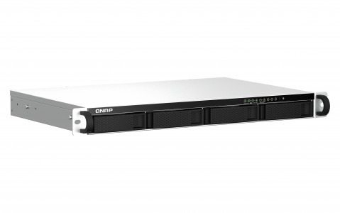 Qnap TS-464eU-8G, 1U, 4 x 2.5"/3.5" SATA , Intel Celeron N5105/N5095 4C/4T, 8GB RAM onboard (not expandable), 2 x 2.5GbE, Single PSU (not upgradeable to RP) - Galeria zdjęcie 2