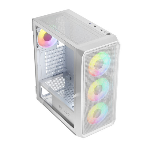 LOGIC OBUDOWA PORTOS ARGB MIDI USB 3.0 WHITE - Galeria zdjęcie 10