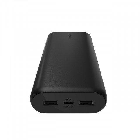 Powerbank Belkin BoostCharge 3-Port Compact Power Bank 20K with PD 20W 2xUSB-A + 1xUSB-C 20000mAh 20W Black - Galeria zdjęcie 4