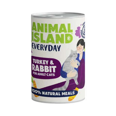 ANIMAL ISLAND Everyday Indyk i królik - mokra karma dla kota - 400g - Galeria zdjęcie 1