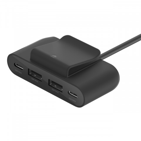 Ładowarka rozgałęziacz USB-C Belkin BoostCharge 4-Port USB Power Extender 1xUSB-C -> 2xUSB-A/2xUSB-C Black - Galeria zdjęcie 1