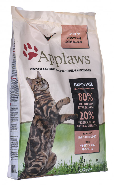 APPLAWS CAT Kurczak i Łosoś - karma dla kotów z wysoką zawartością mięsa - 7,5kg - Galeria zdjęcie 1