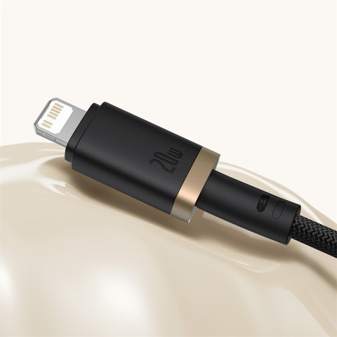 Kabel Baseus Dura Typ C 20W 1m (czarno-złoty) - Galeria zdjęcie 5