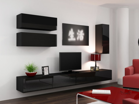 Zestaw meblowy VIGO 13 czarny/czarny połysk - Galeria zdjęcie 1