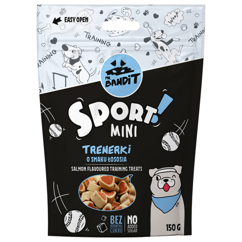 VetExpert Mr.Bandit SPORT MINI Trenerki łososia - Przysmak dla psów - 150g - Galeria zdjęcie 1