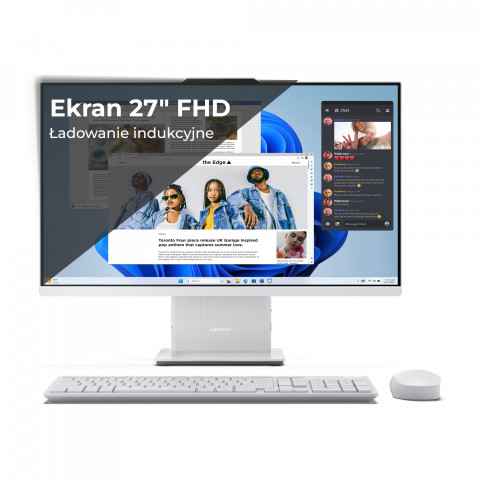 Lenovo IdeaCentre AIO 27IRH9 i7-13620H 27" FHD IPS 350nits AG 16GB DDR5 5200 SSD512 Intel UHD Graphics Win11 Cloud Grey - Galeria zdjęcie 1