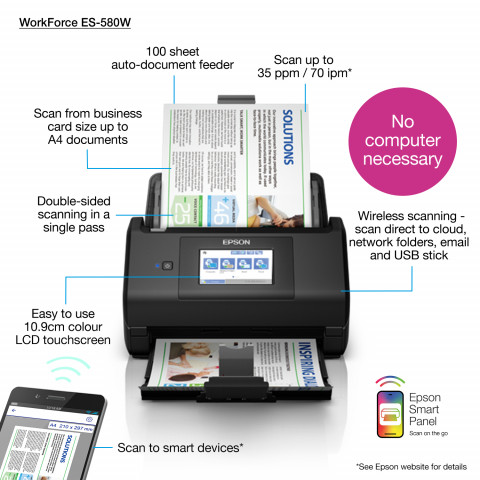 Skaner Epson Workforce ES-580W B11B258401 - Galeria zdjęcie 22