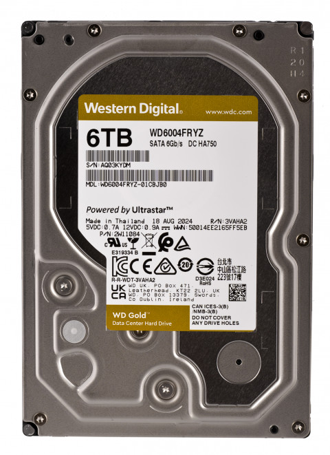 Dysk twardy HDD WD Gold 6TB 3,5" SATA WD6004FRYZ - Galeria zdjęcie 1