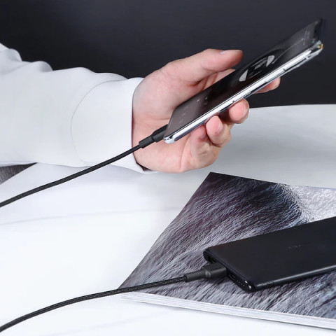 AUKEY CB-CL02 NYLONOWY KABEL USB C-LIGHTNING 1.2M - Galeria zdjęcie 3