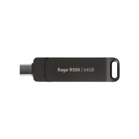 Patriot Rage R550 64GB Dual USB A+C, Alu, 100MBs - Galeria zdjęcie 3