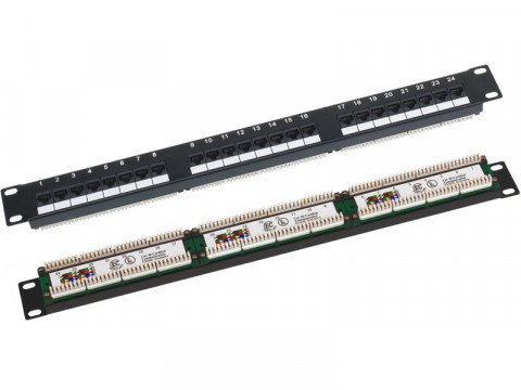 Patchpanel 1U 19" UTP 24 porty kat5e,LSA -Q-LANTEC - Galeria zdjęcie 1