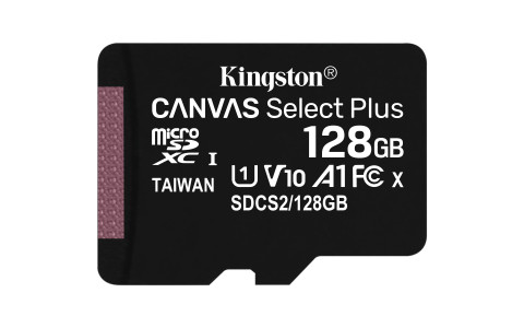 Karta pamięci z adapterem Kingston Canvas Select Plus SDCS2/128GB (128GB; Class 10, Class U1, V10; + adapter) - Galeria zdjęcie 3
