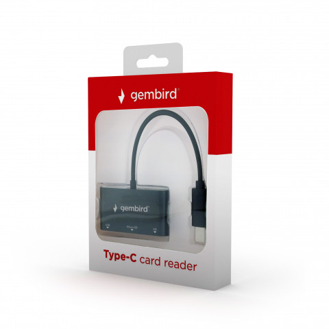 GEMBIRD CZYTNIK KART NA ZŁĄCZU USB-C OTG, CZARNY - Galeria zdjęcie 2