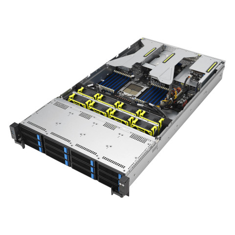 Platforma Asus Rack (2U) RS520A-E12-RS12U AMD Epyc 9004 (12x NVMe, 2xGPU, 2x1Gbe, IPMI, 1+1 1600W) - Galeria zdjęcie 2